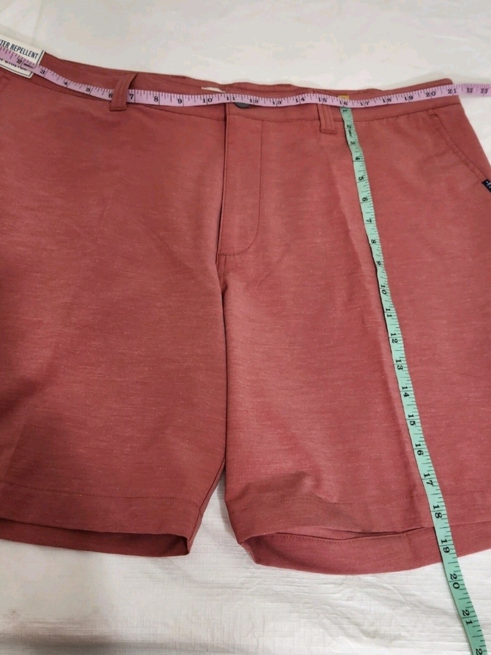 ROWM Men's Shorts Size 40 Flat Front 8" Inseam Red Rust NWT 06 - Picture 8 of 9